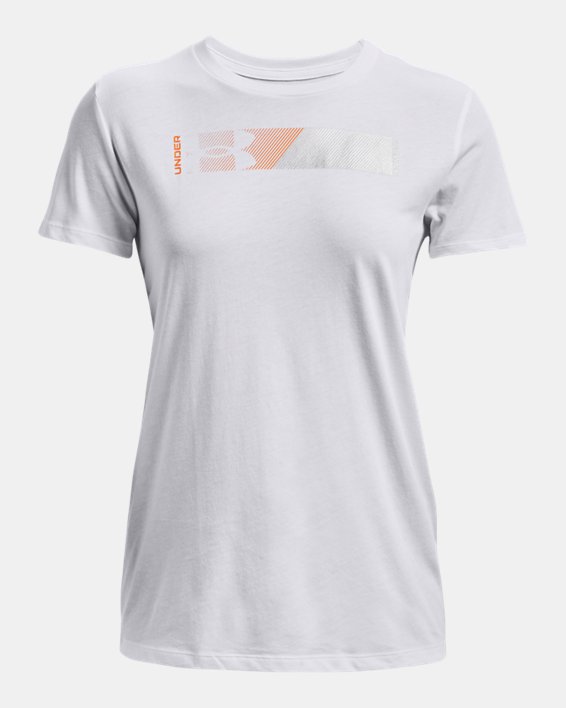 Women's UA Metallic Logo T-Shirt, White, pdpMainDesktop image number 4